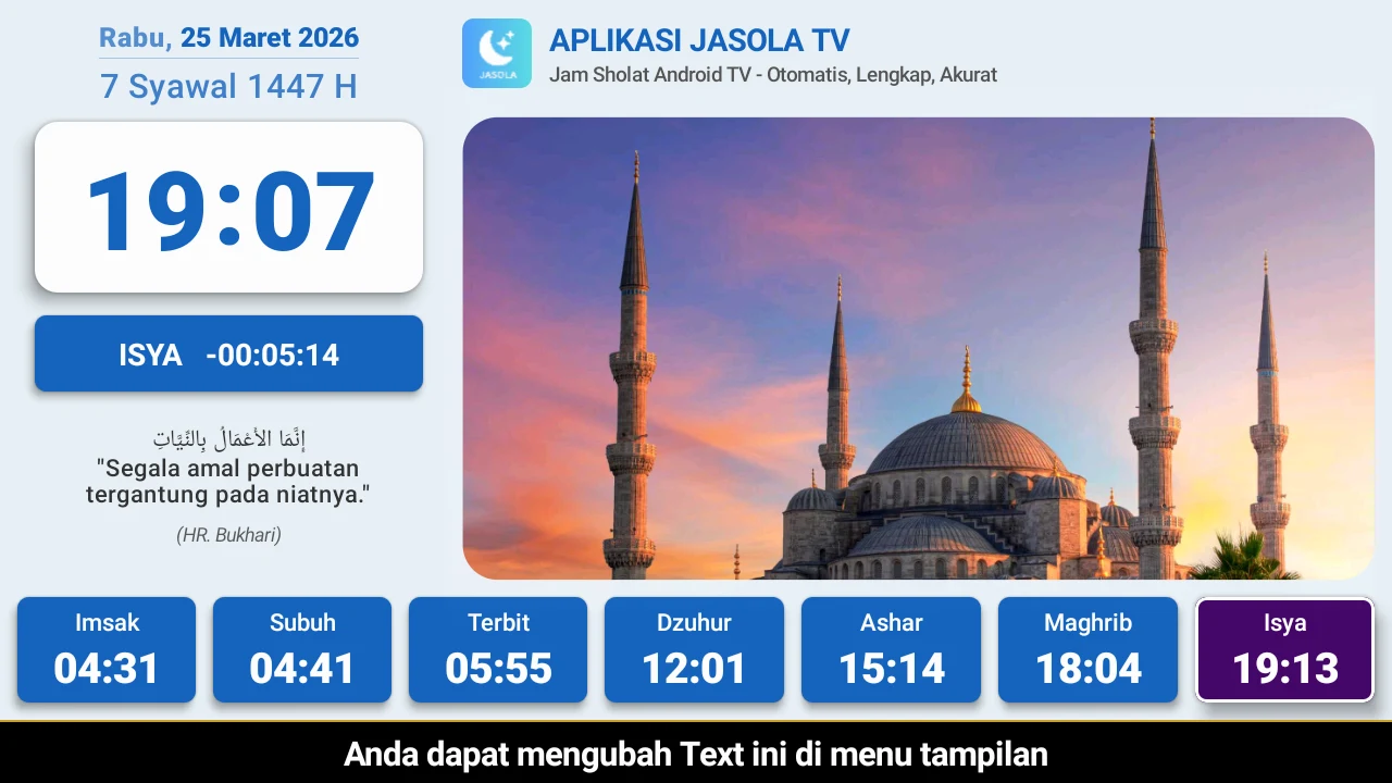 JASOLA TV - Jam Sholat Android screenshot