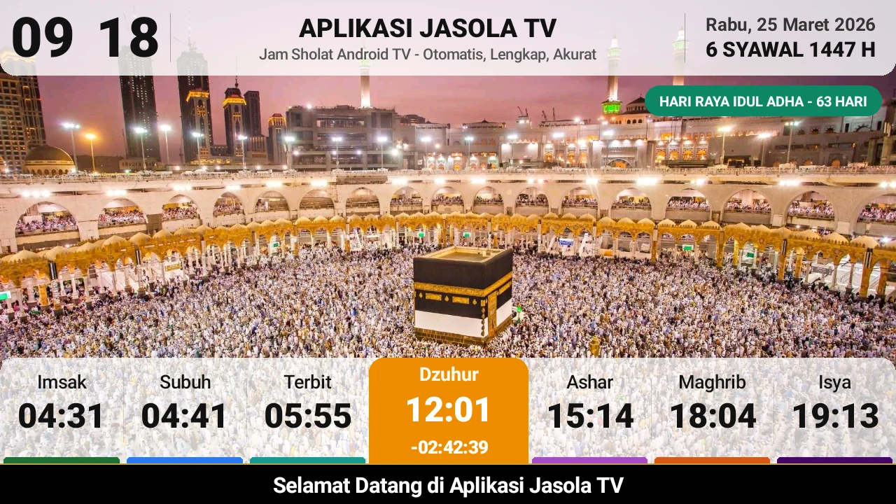JASOLA TV - Jam Sholat Android screenshot