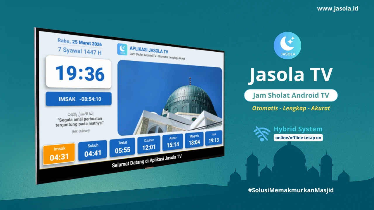 JASOLA TV - Jam Sholat Android screenshot